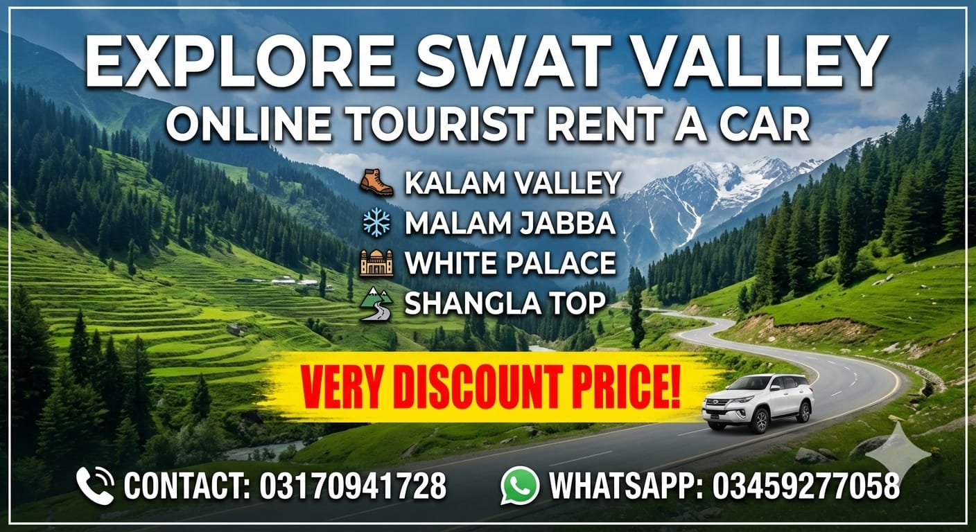 Explore Swat online tourist Rent a car