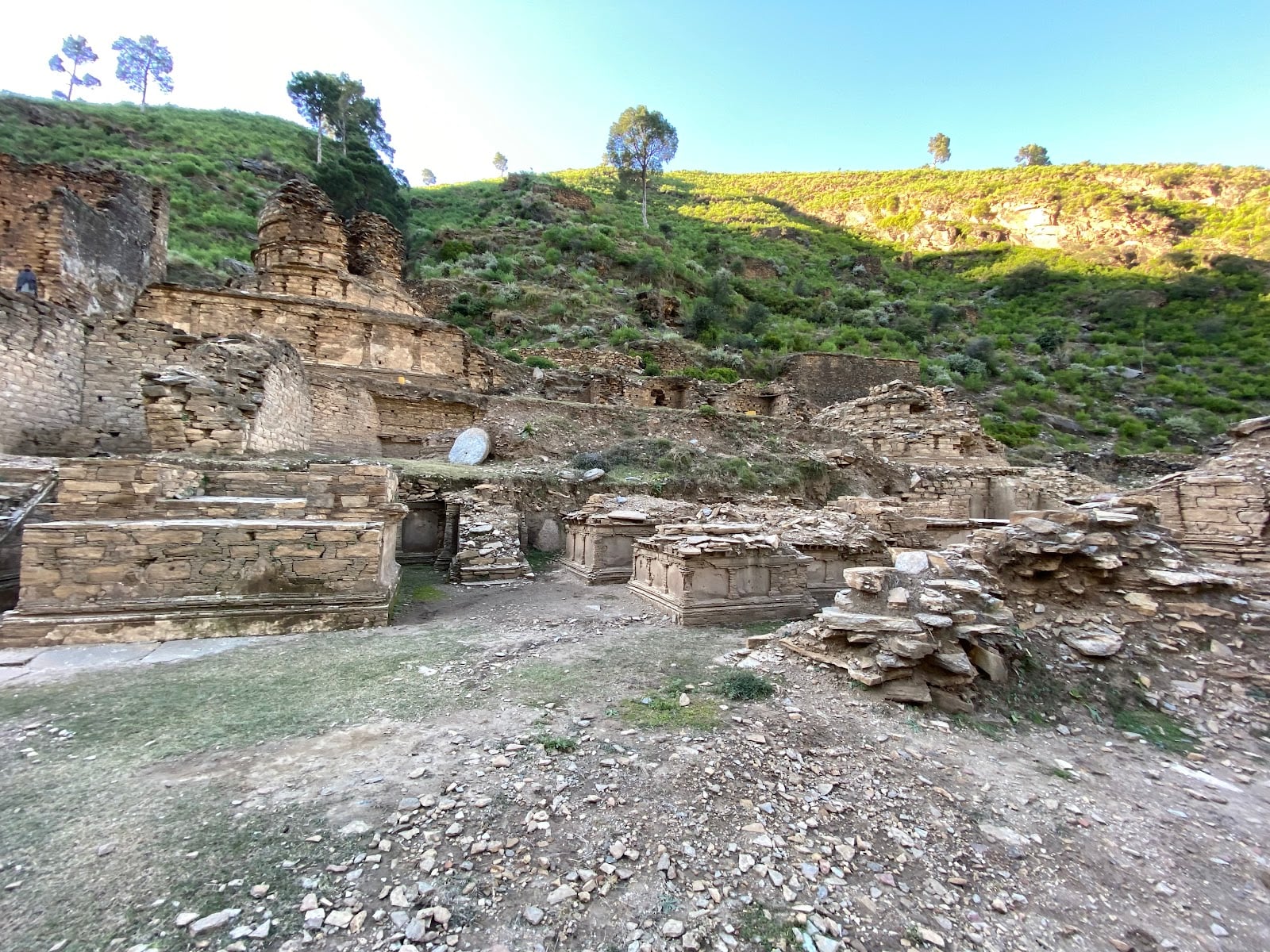 Najigram Stupa near Barikot, part of the wider Bazira archaeological zone