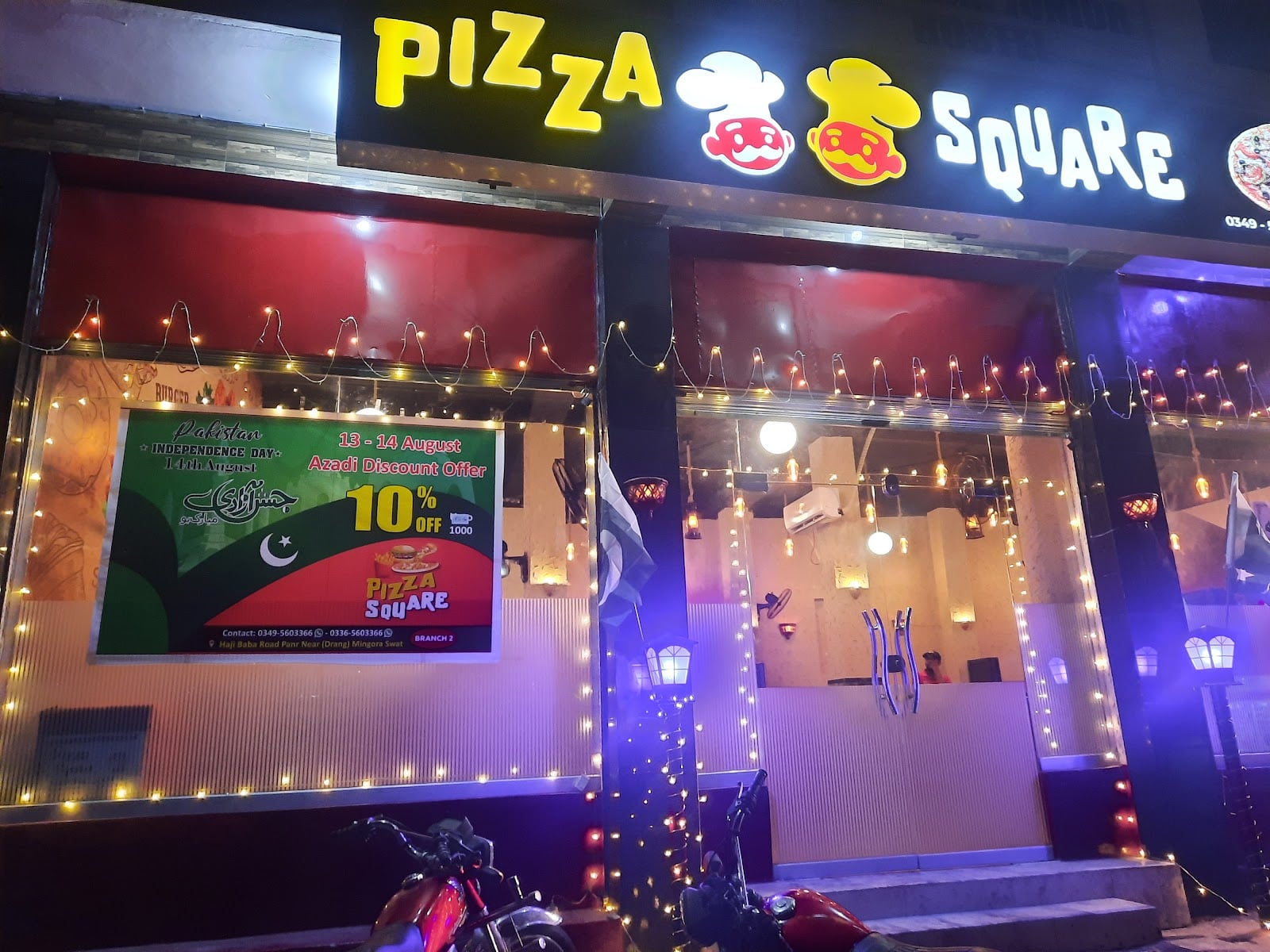 Pizza Square Panr Swat & Top-n-Town Ice Cream